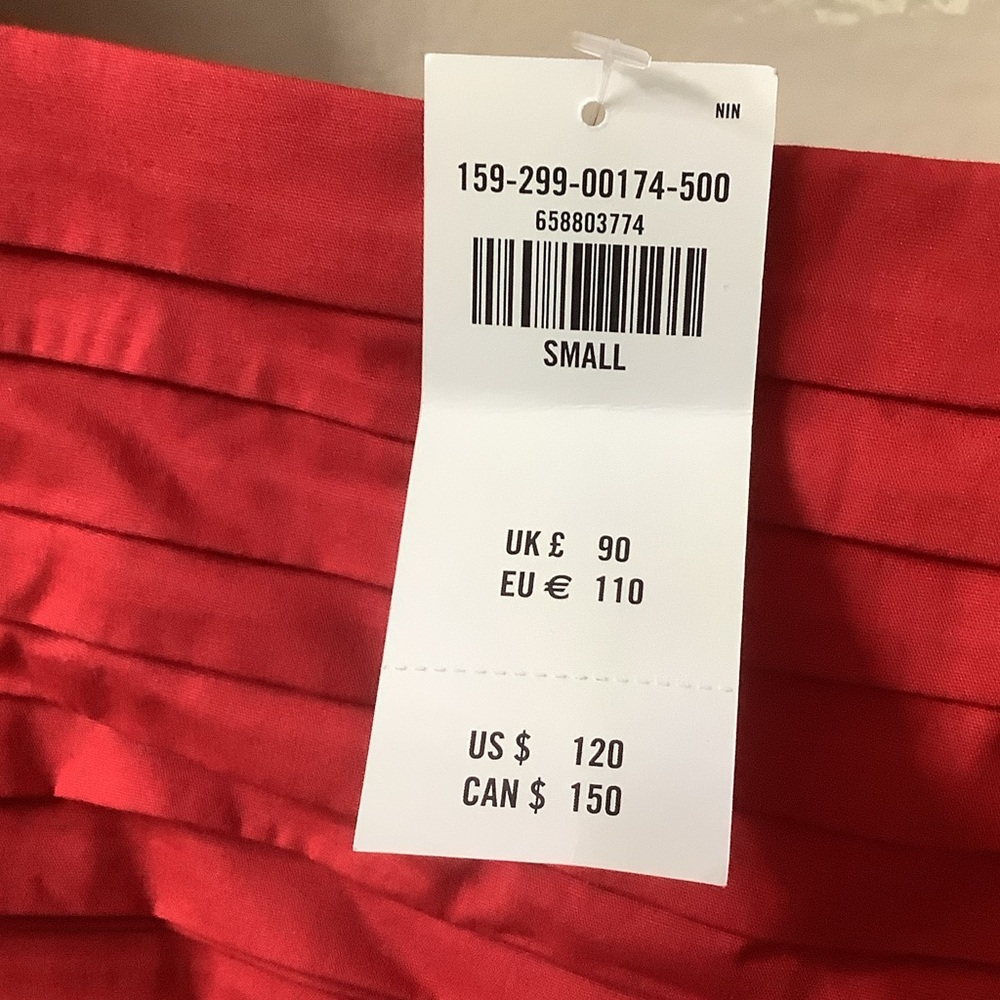 Abercrombie & Fitch Red Puff-Sleeve Fit-and-Flare Dress - Picture 2 of 6
